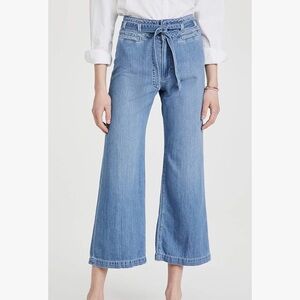 Paige Anessa self tie wide leg jean